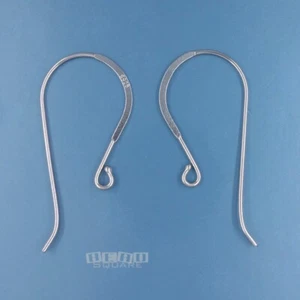Pendientes de plata esterlina maciza con extremo de punto gancho francés con alambres de oreja 36 mm (1,4") #33584 - Imagen 1 de 5
