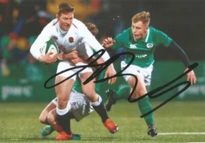 ENGLAND & NORTHAMPTON SAINTS RUGBY: FRASER DINGWALL SIGNED 6x4 ACTION PHOTO+COA - Picture 1 of 1