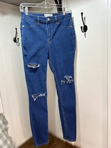 Free People High Waisted Skinny Jeans Distressed Size 29 Womens - Picture 1 of 7