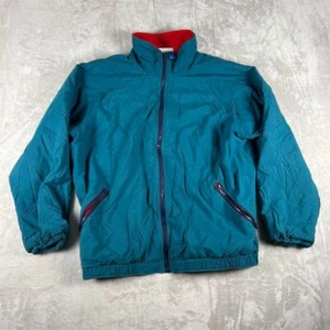 Chaqueta de bombardero vintage Douglas Gill verde azulado/rojo talla L unisex - Imagen 1 de 9
