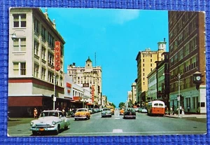 Vintage 1950's Central Avenue Pheil Hotel Kress Store St Petersburg FL Postcard - Picture 1 of 2