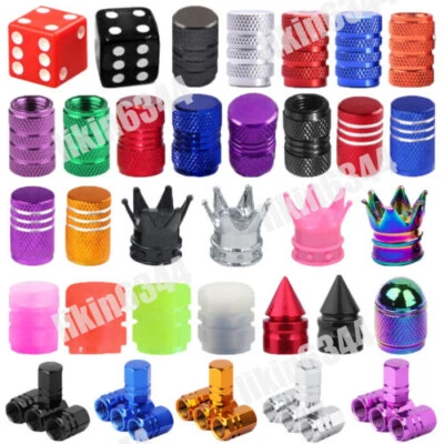 4 x Car Wheel Tyre Tire Rim Air Stem Valve Caps Dust Cover Car Truck Accessories - Image 1 of 4