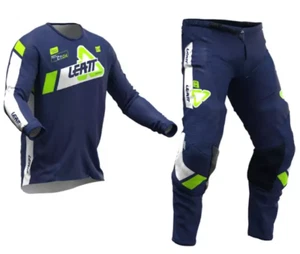 LEATT 3.5 GEARSET MOTOCROSS KIT YOUTH KIDS BLUE OFFROAD MX JERSEY PANT COMBO - Picture 1 of 1
