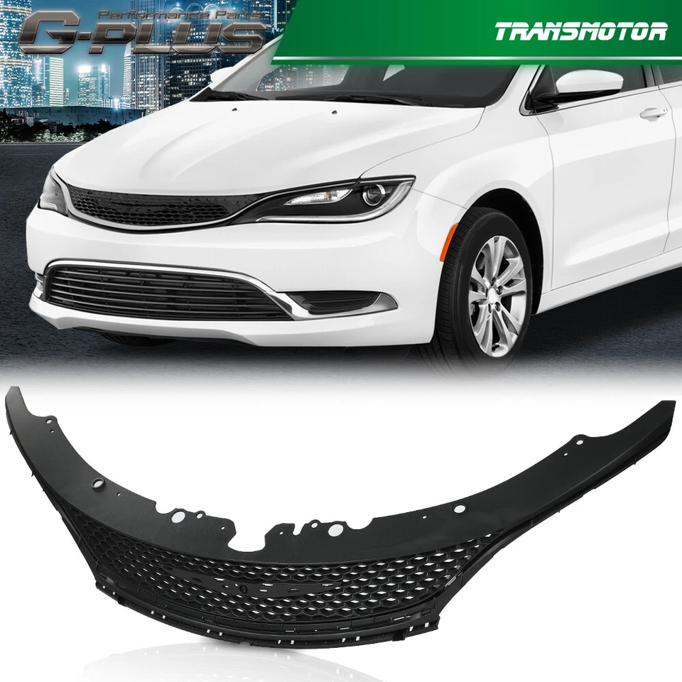Nuevo ajuste para Chrysler 200 2015 2016 2017 conjunto de parrilla superior negra 68103934AC Foto 1 de 4