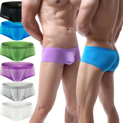 Men's Low-rise Comfort Boxer Briefs Shorts Trunks Underwear Underpants 6 Colors - Image 1 of 4