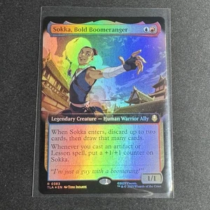 Sokka, Bold Boomeranger (Extended Art Foil) Rare MTG Avatar 0383 - Picture 1 of 2