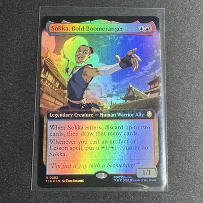 Sokka, Bold Boomeranger (Extended Art Foil) Rare MTG Avatar 0383 - Image 1 of 2