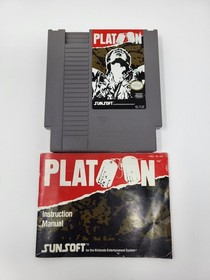 Platoon Used Nintendo Entertainment System 1988 NES W/Manual Free USA Shipping