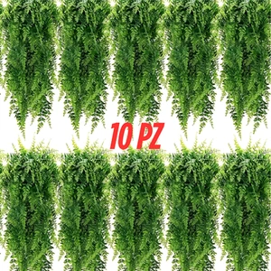 10 Pz Pianta Artificiale Finta Pendente 80 Cm Piante Ghirlanda Interno Esterno - Foto 1 di 9