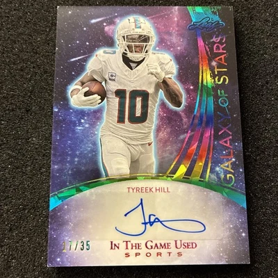 2025 Leaf ITG Used TYREEK HILL Auto Galaxy Of Stars Rainbow 17/35 - Image 1 of 2