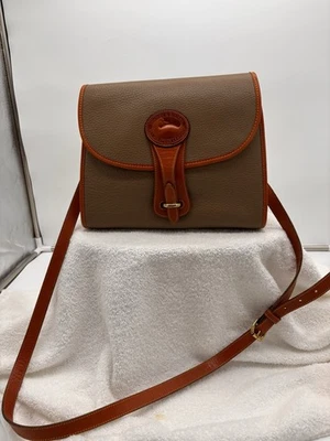 VTG Dooney & Bourke All Weather Essex Taupe Tan Purse Bag Single Strap USA Clean - Image 1 of 4