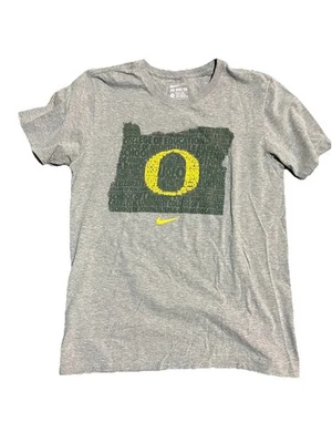Nike University Of Oregon T-Shirt Pre Owned Gray Good Condition - Image 1 of 3