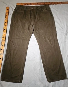 Levis 541 Jeans Mens 40x30 Brown Denim Straight Casual Trouser Pants Western - Picture 1 of 16