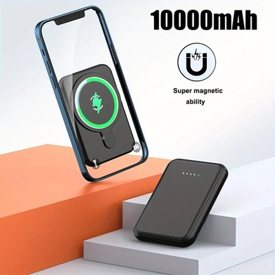 Magnetic Wireless Power Bank Portable External Battery Fast Charger 1000000mAh - Image 1 of 4