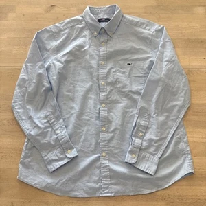 Vineyard Vines Long Sleeve Button Down Shirt Mens Sz XL Blue Stretch - Picture 1 of 6