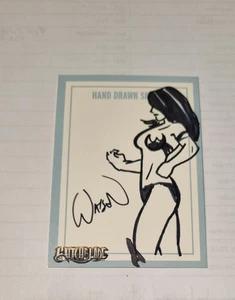 2000 Witchblade Millennium Top Cow Autographed Sketch Card signed Watson (e) - Picture 1 of 2