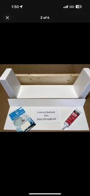 Bañera a ras de suelo ducha inserto rápido paso a paso hágalo usted mismo blanco Foto 1 de 3