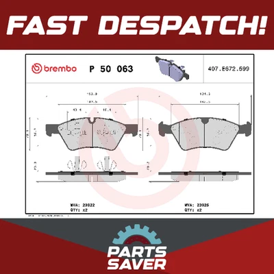 Juego Pastillas Freno Se Adapta a MERCEDES R500 W251 5.0 Delantero 05 a 14 Brembo 0004201105 Nuevo Foto 1 de 4