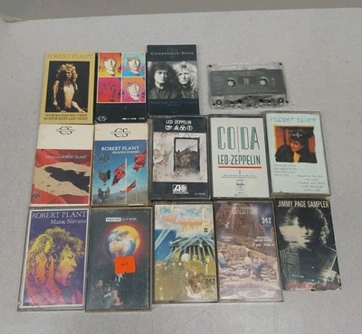 Lot of 14 Led Zeppelin Cassette Tapes - Coda Houses Of The Holy Zoso Page Plant Foto 1 de 3