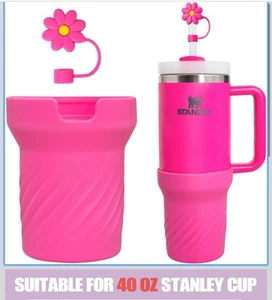Stivali in silicone per tazza 40 oz manico Stanley Tumbler tazza fondo protezione manicotto - Foto 1 di 6