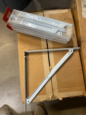 (4) NIP pairs 15-3/4” folding shelf brackets - Image 1 of 4