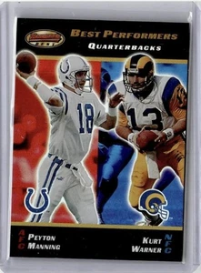 Kurt Warner / Peyton Manning 2000 Bowman's Best Refractor - Bild 1 von 2