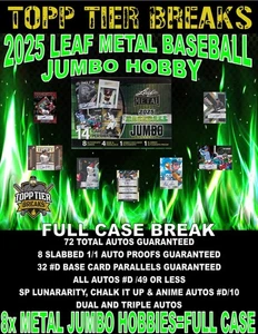NEW YORK YANKEES 2025 LEAF METAL 8X JUMBO HOBBY BOX FULL CASE BREAK #4614 - Picture 1 of 8
