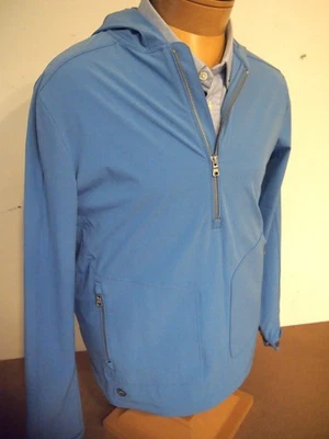 Peter Millar Crown Crafted Quest Half-Zip Pullover Hooded Windbreaker NWT S $275 - Image 1 of 4