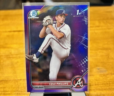 2022 Bowman Draft - Chrome Cole Phillips #BDC-90 Purple Refractor /250 (RC) - Image 1 of 2