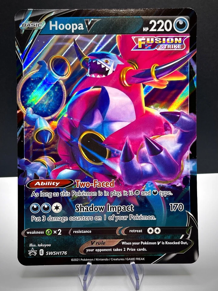 Hoopa V Jumbo Foil Promo Card Sword & Shield Oversized Card SWSH176 - Image 1 of 1