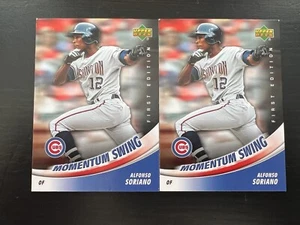 2007 Upper Deck First Edition Momentum Swing Alfonso Soriano #MS-AS Baseball Car - Picture 1 of 2