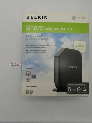 Router Wireless Belkin Play Max F7D4301 v1 WiFi N 300Mbps 5ghz - Immagine 1 di 4