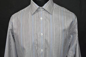 AQUASCUTUM Men's Striped Long Sleeve Shirt size 41cm/ 16" - Picture 1 of 7