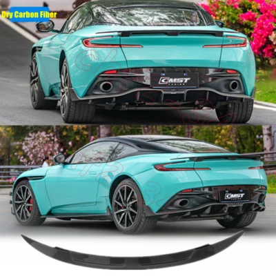 For Aston Martin DB11 Dry Carbon Fiber Rear Trunk Spoiler Wing Flap 2017-2023 - Image 1 of 4