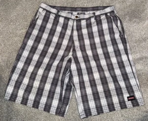 DICKIES Plaid Gray White Maroon Shorts Regular Fit Men’s Size 40 Good Condition - Imagen 1 de 5