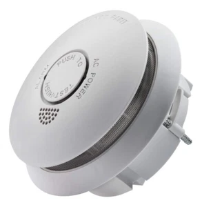 Photoelectric Smoke Alarm Flush Mount Dual Power 240VAC Mains Power + 10YR Batt. - Picture 1 of 2