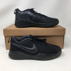 Nike Boys Team Hustle Quick 2 Sneaker Athletic Black Basketball Mesh 5.5Y New - Picture 1 of 9