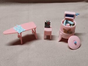 Vintage Renwal Dollhouse Furniture  - Washer, Stand & Ironing Board+6