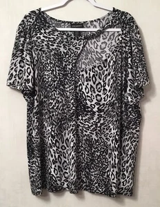 Camicetta top donna LANE BRYANT taglia 26 28 manica corta elasticizzata comoda - Foto 1 di 7