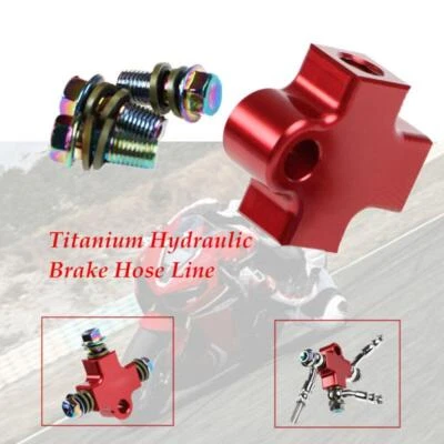 Adaptador de conector de tubo de manguera de freno hidráulico de aleación de aluminio para motocicleta Foto 1 de 4