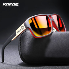 KDEAM Unisex Oversize Polarized Sport Sunglasses Square Driving Fishing Glasses 