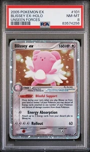 PSA 8 2005 POKEMON EX UNSEEN FORCES 101 BLISSEY EX HOLO - Picture 1 of 2