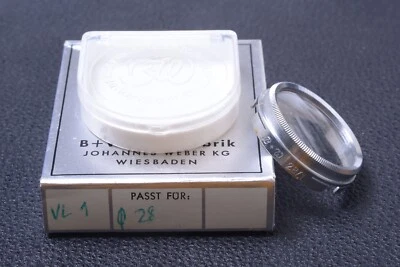 ✅ B & W SCHNEIDER CLOSE-UP VL1 28MM FILTER GENUINE LENS OR CAMERA BOXED 104-2 - Image 1 of 2