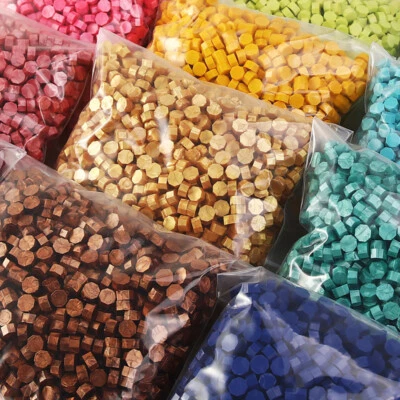 200/600 Pieces/500g Colorful Sealing Seal Stamp Wax Beads Kit Organizer Storage - Image 1 of 4