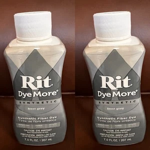 Lot 2 Rit DyeMore Synthetic Fiber Dye Polyester Acrylic Acetate Frost Grey New - Picture 1 of 7