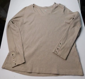 Lands End Women's 100% Cotton Long Sleeve Shirt Size XL 18-20 - Picture 1 of 5