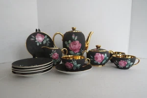 Juego de café vintage Baviera Alemania negro mate - Imagen 1 de 14