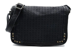 TASCHENDIEB WIEN Tasche Schultertasche Umhängetasche Leder Schwarz 617 - Bild 1 von 6