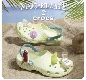 Crocs New MARGARITAVILLE Attached Bottle Opener Size US WOMENS 12 MENS 10 - Picture 1 of 8