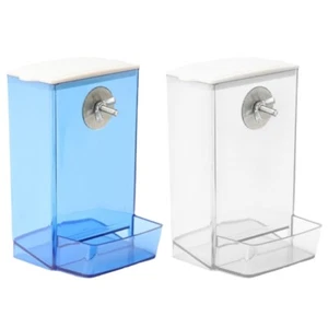 Automatic Bird Feeder Dispenser Antisplash Box Parrots Feeding Bowls - Bild 1 von 10